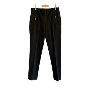 Anne Klein Womens Black Straight Leg Pull on Pants Size S